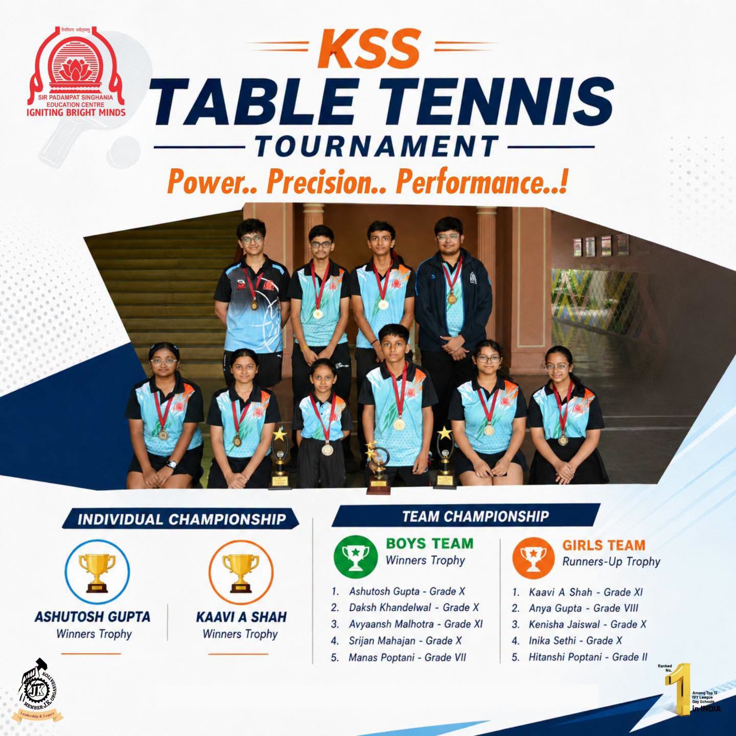 SPSEC Shines at KSS Table Tennis Tournament